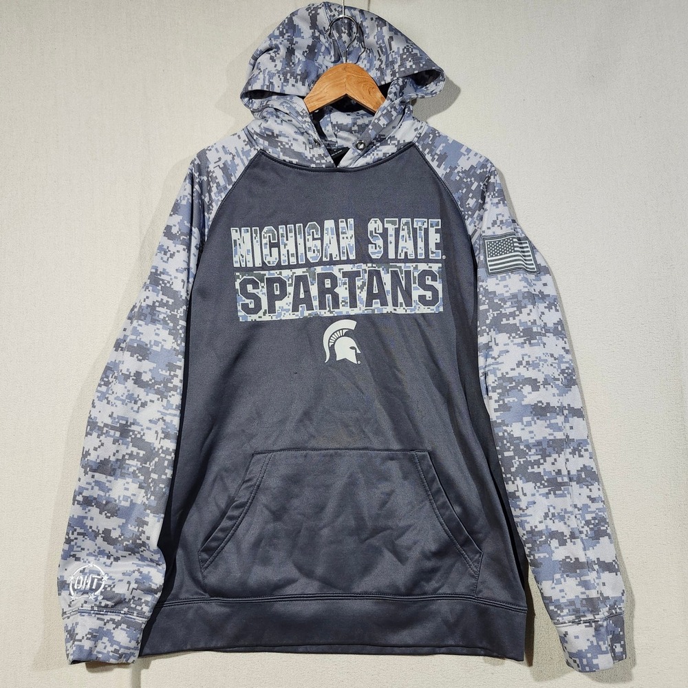Colosseum Michigan State Spartans Men Large Digital Camo OHT Pullover Hoodie USA